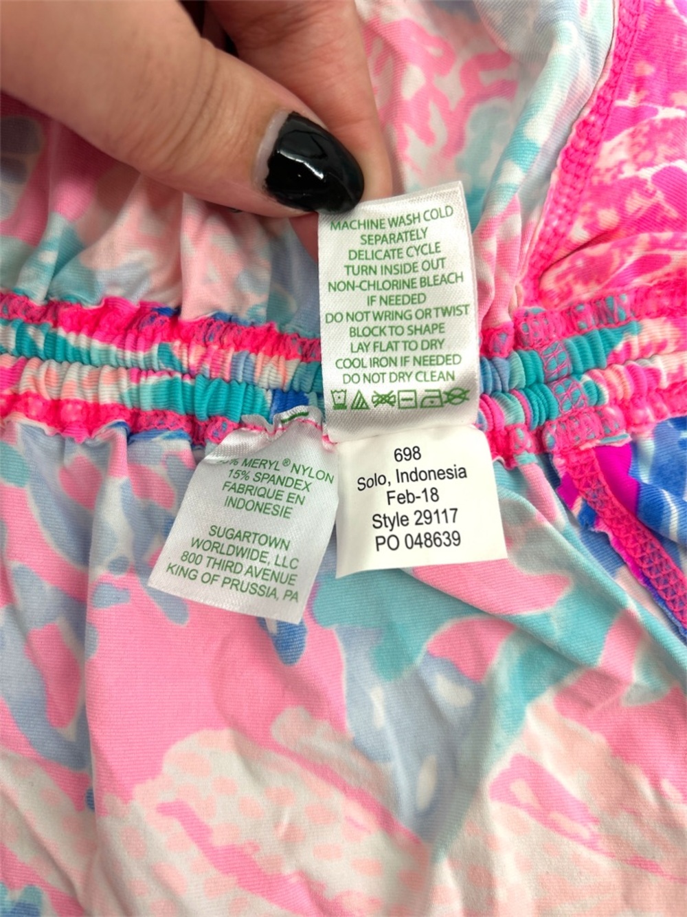Lilly Pulitzer UPF 50+ Luxletic Meryl Nylon Weslee Convertible Sunguard XS - Picture 12 of 12